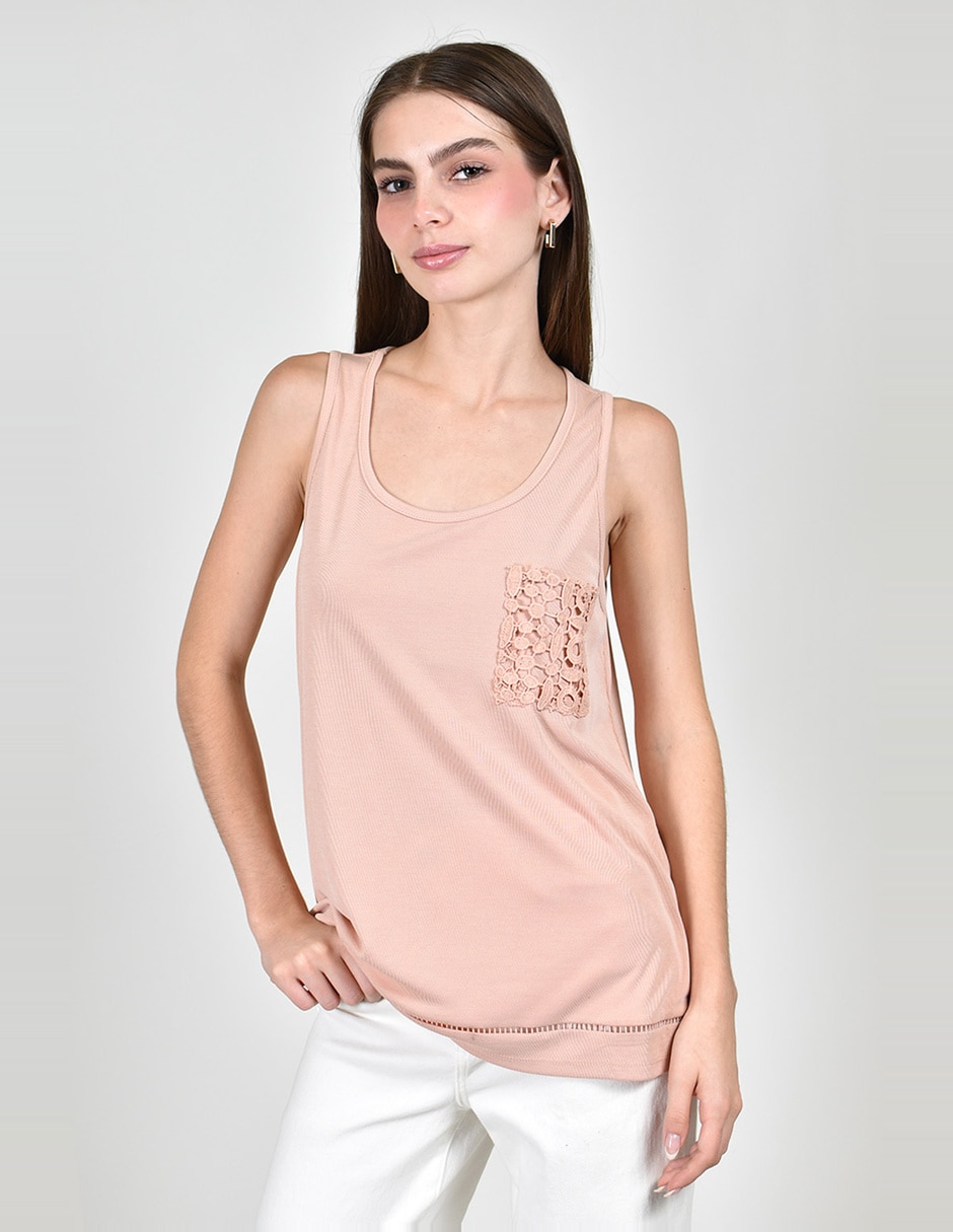 Blusa roman fashion sin manga para mujer