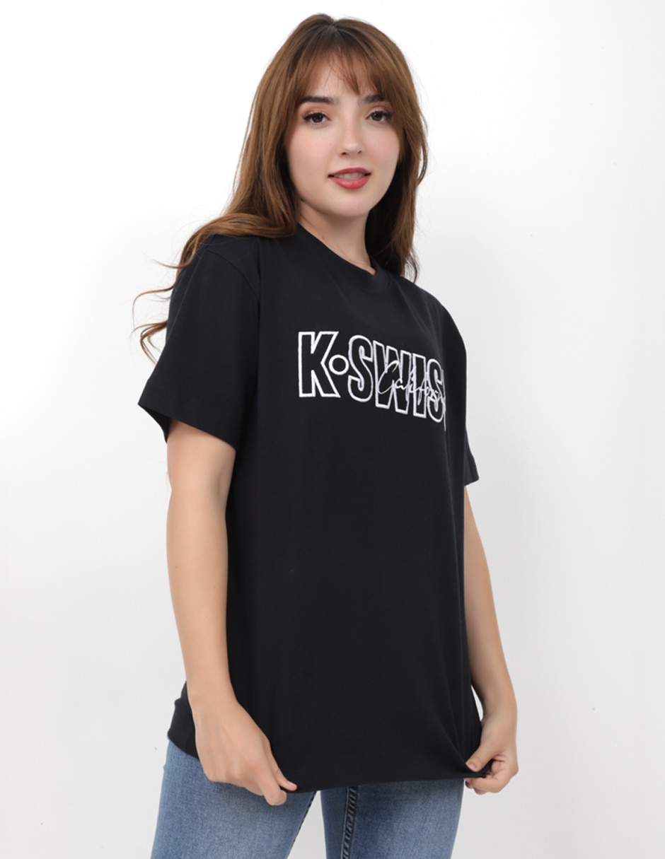 Playera manga corta k swiss hepbu cuello redondo para mujer