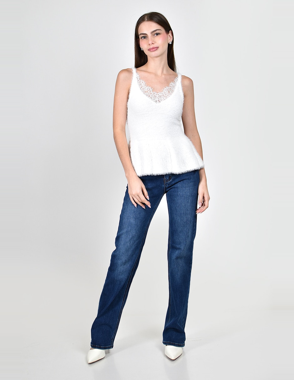 Blusa roman fashion sin manga para mujer
