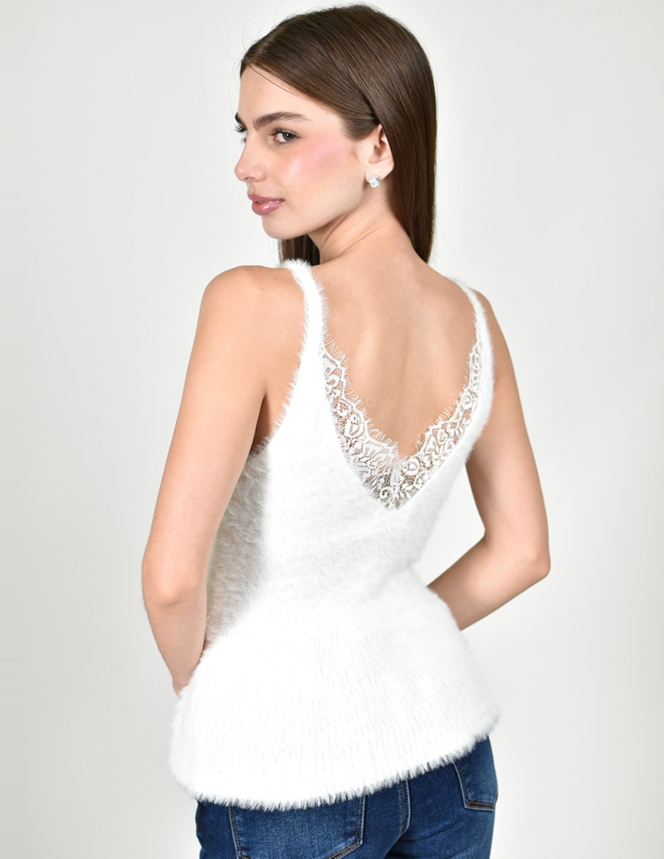Blusa roman fashion sin manga para mujer
