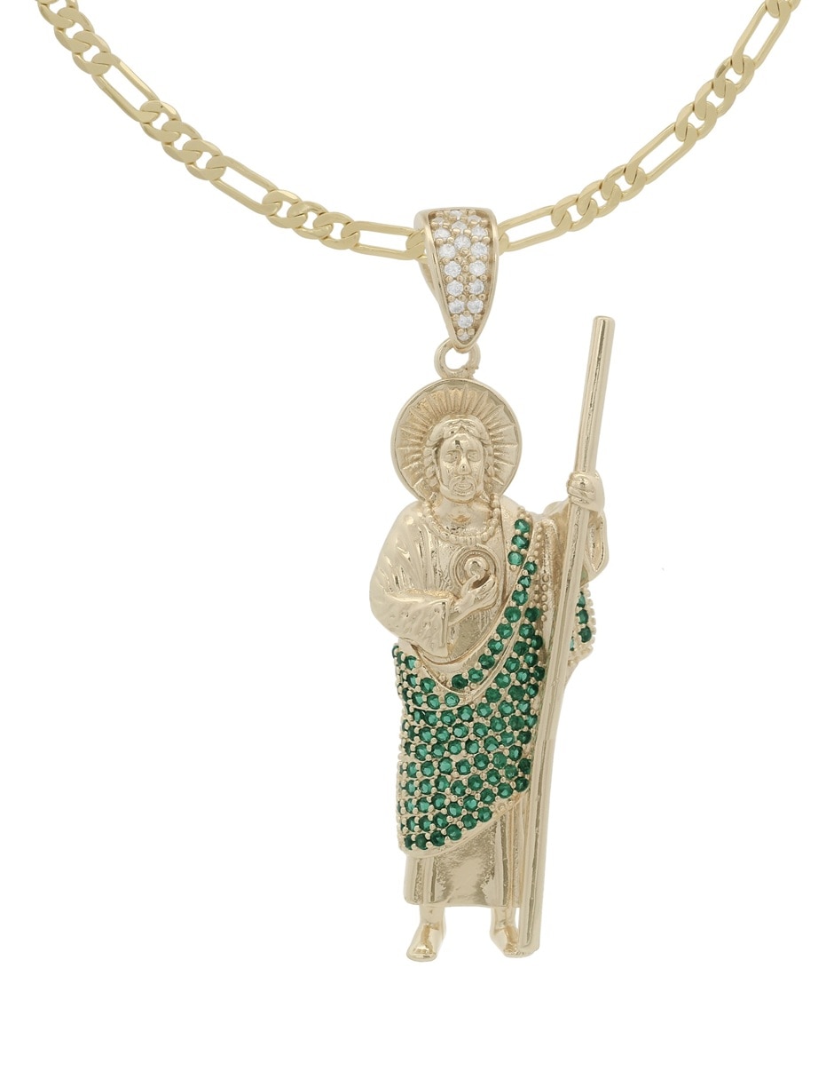 Collar con dije de San Judas Tadeo 18 k Collar con dije de San Judas Tadeo 18 k