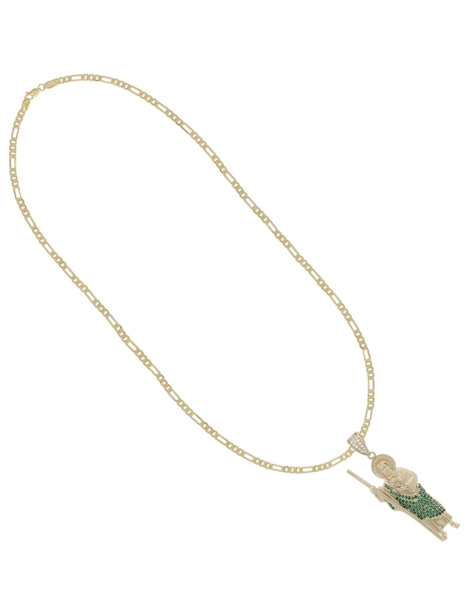 Collar con dije de San Judas Tadeo 18 k 5