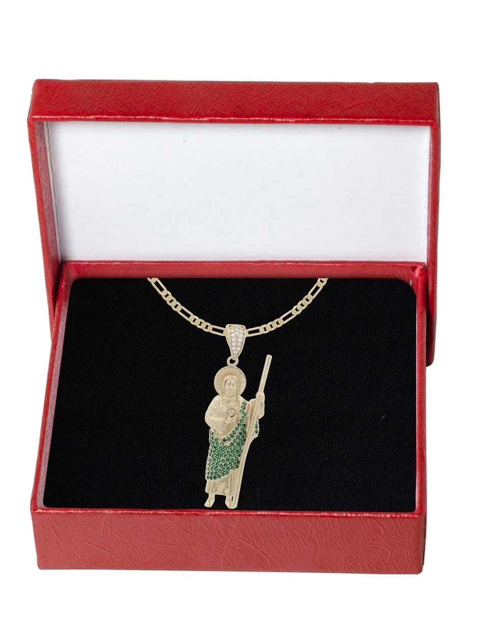 Collar con dije de San Judas Tadeo 18 k 4