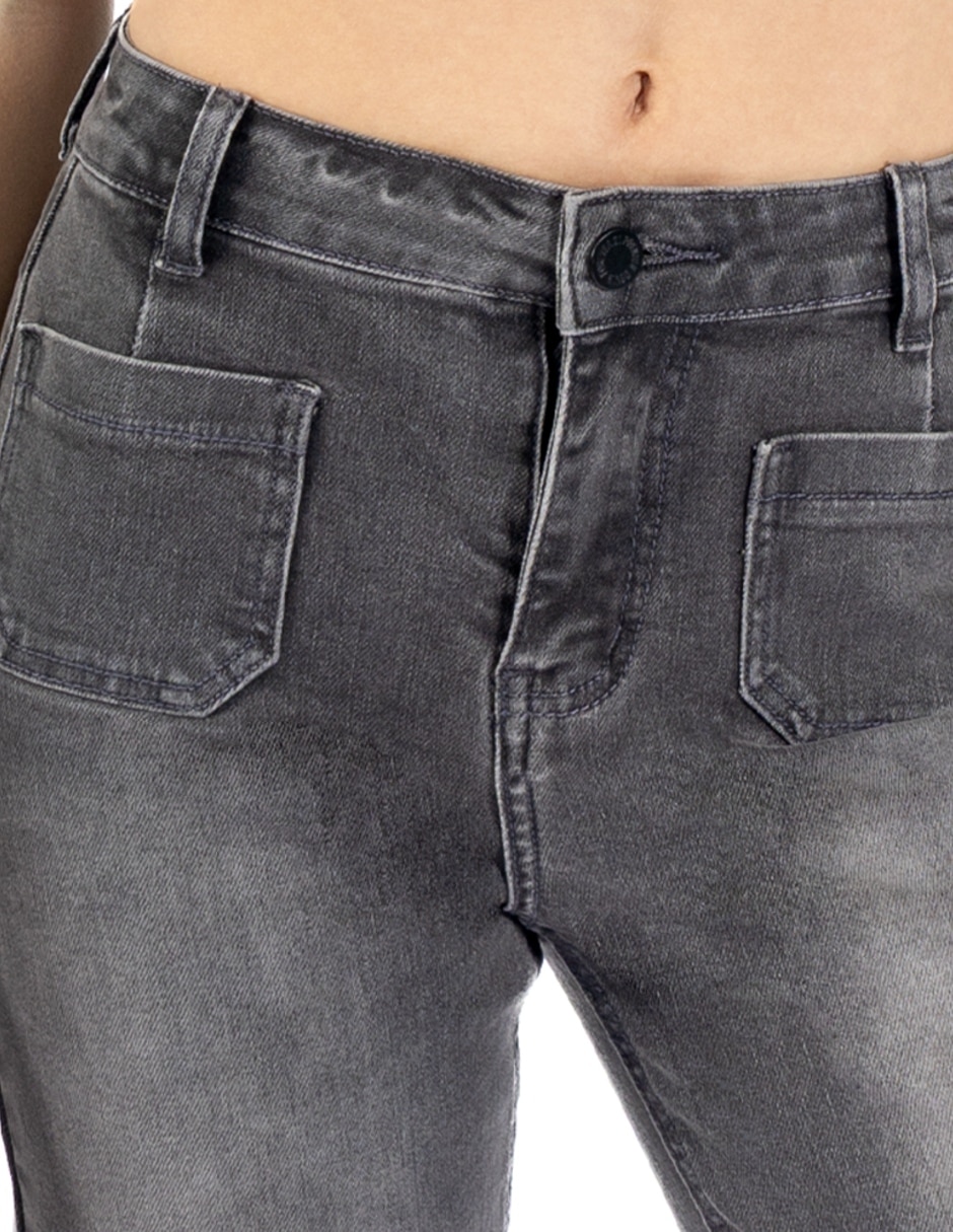 Jeans regular wide leg cintura forever 2a mujer