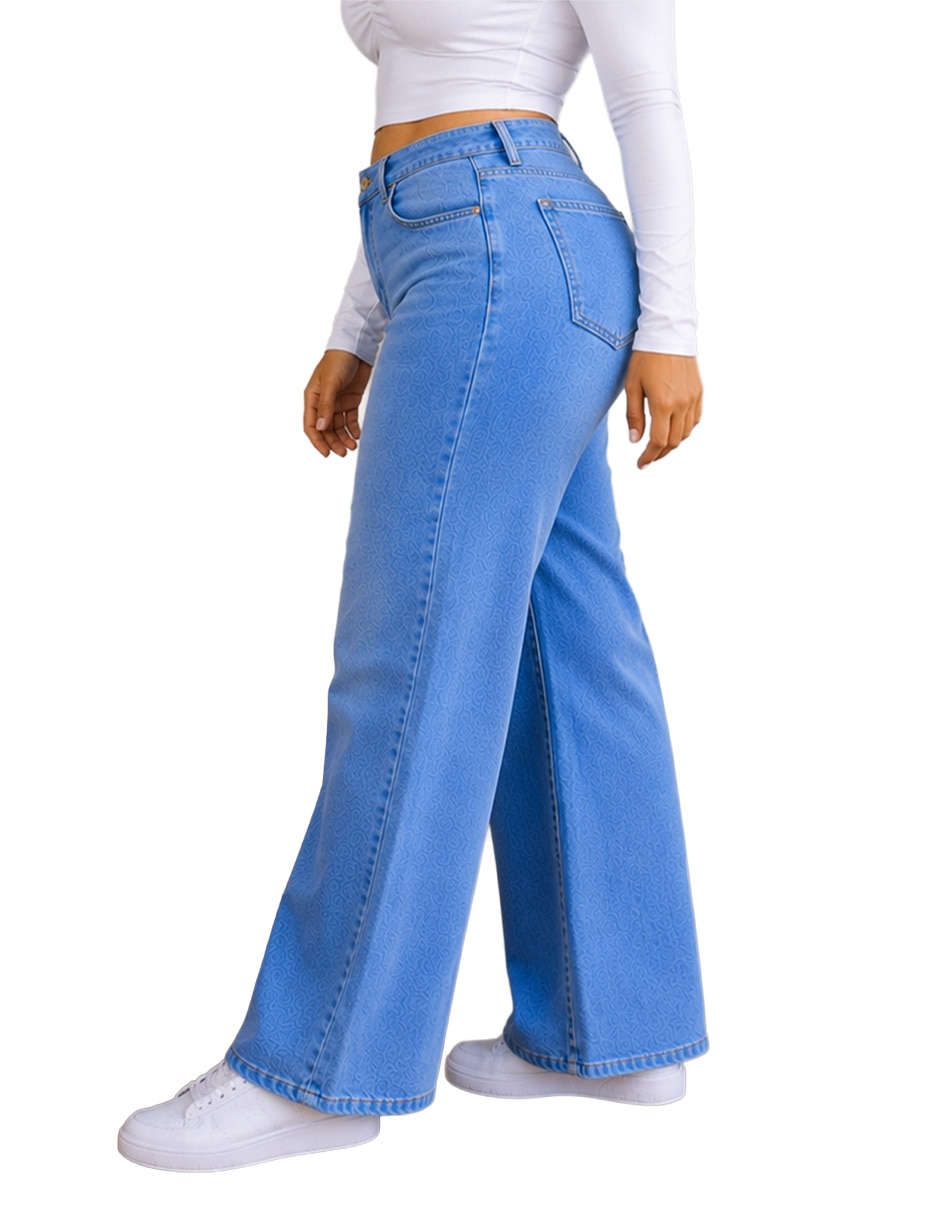 Jeans/jegging/jeans jogger regular wide leg cintura alta fm-sm-wl4002 sin familia o coleccion para mujer 2