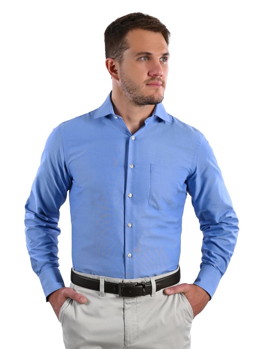 Camisa/sobrecamisa casual de poliéster y algodón manga larga para hombre Camisa/sobrecamisa casual de poliéster y algodón manga larga para hombre