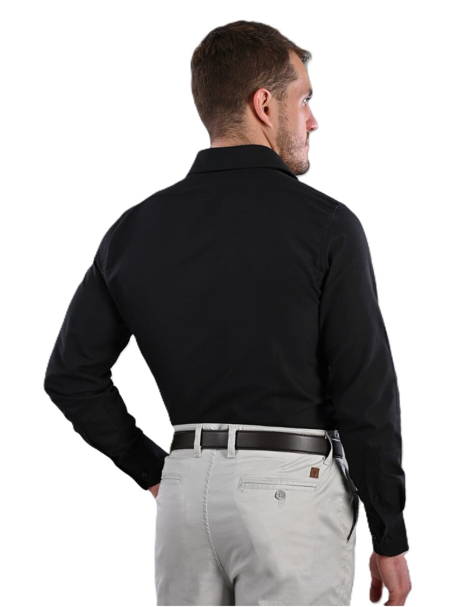 Camisa casual manga larga para hombre 2