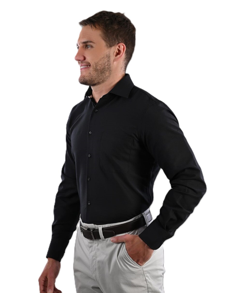 Camisa casual manga larga para hombre 5