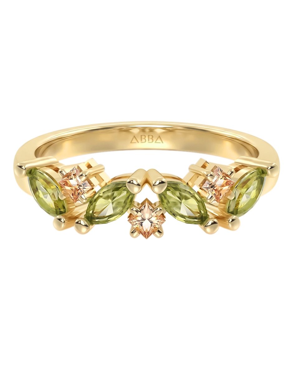 Anillo 10 K de oro Zirconia brillante Anillo 10 K de oro Zirconia brillante