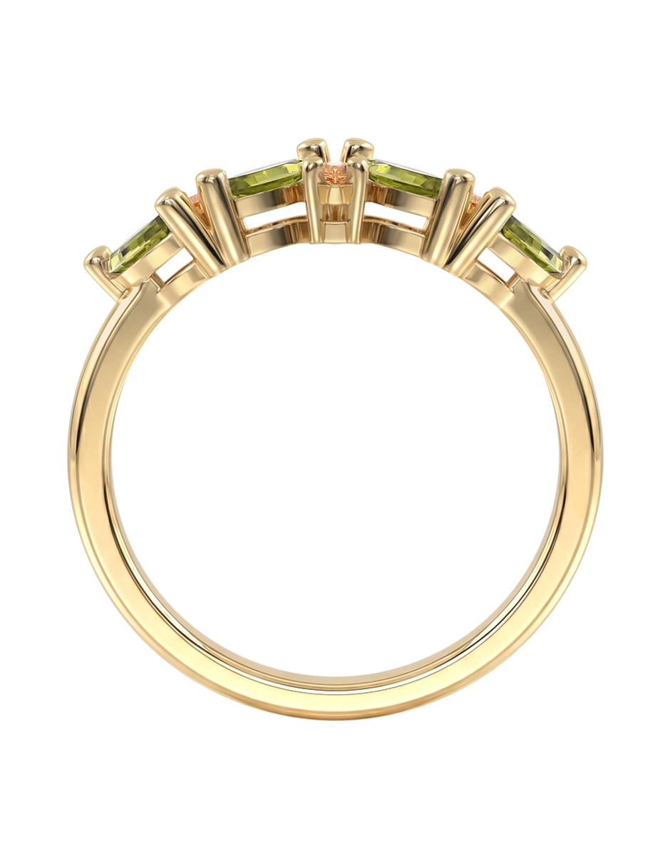 Anillo 10 K de oro Zirconia brillante 5