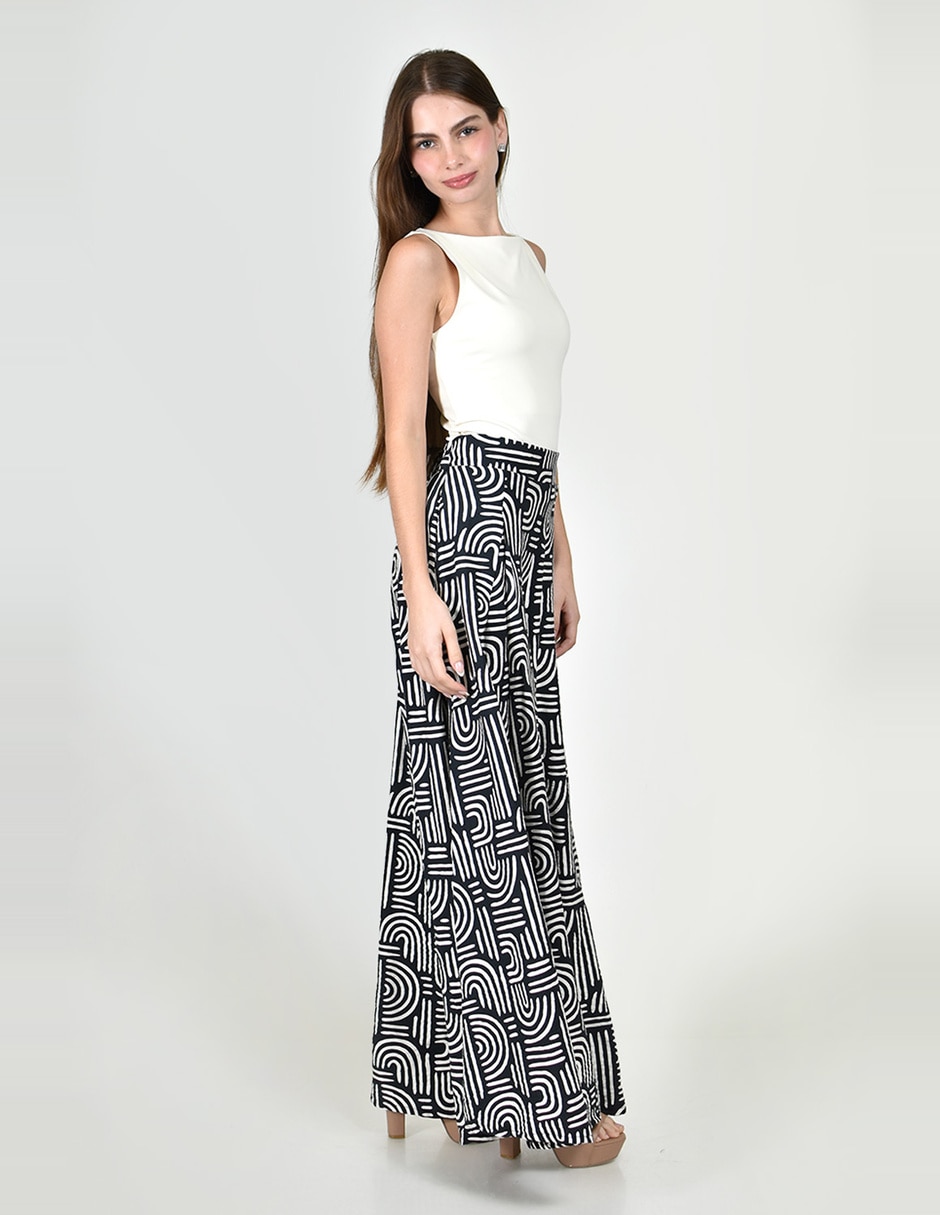 Pantalón regular roman fashion amplio para mujer
