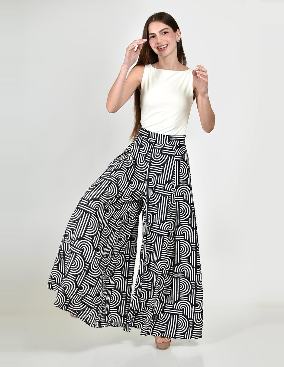 Pantalón regular roman fashion amplio para mujer