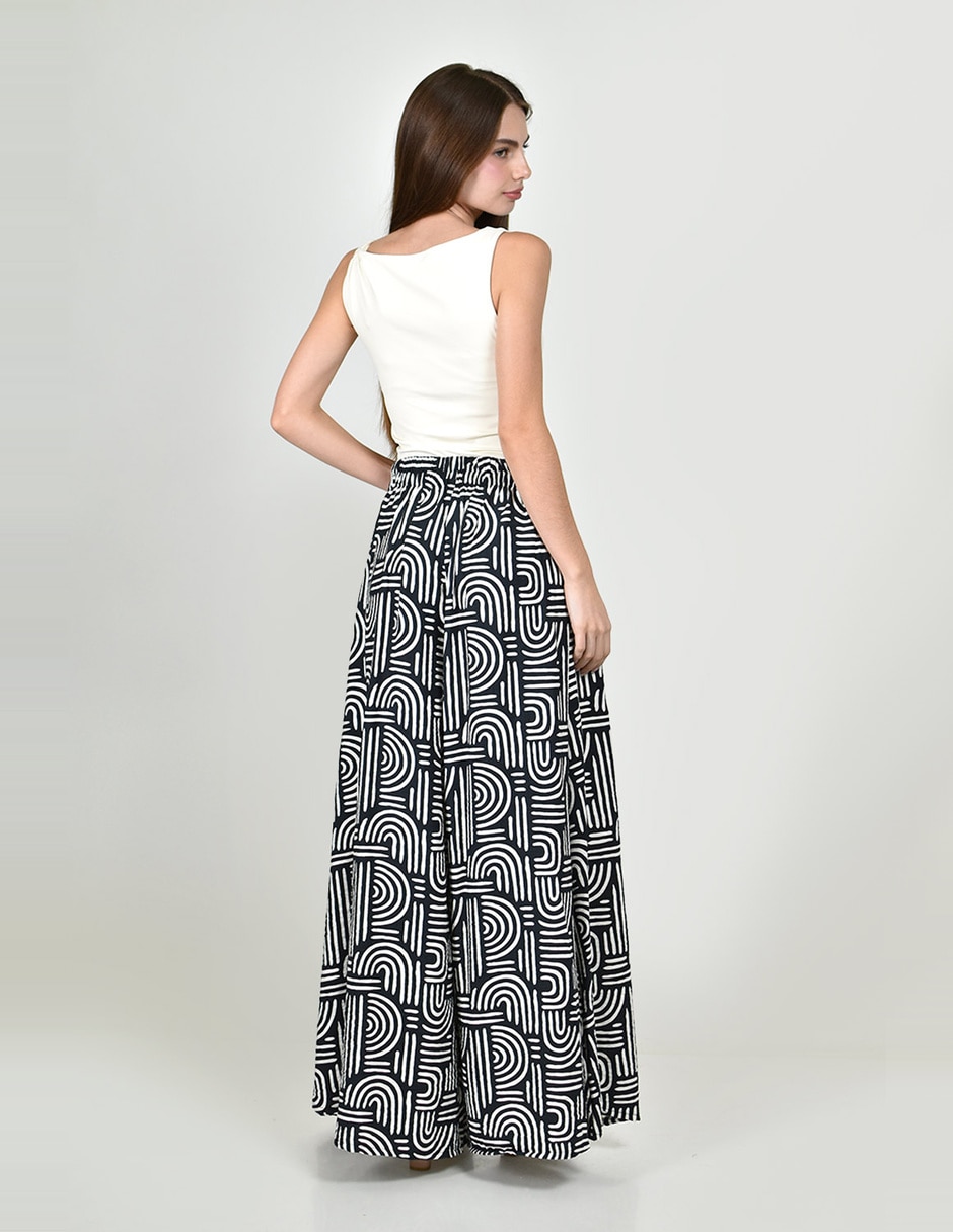 Pantalón regular roman fashion amplio para mujer