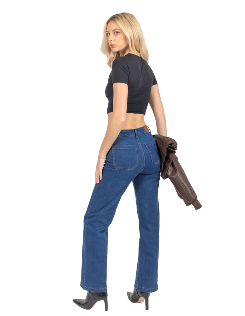 Jeans regular wide leg cintura forever 2a mujer 3