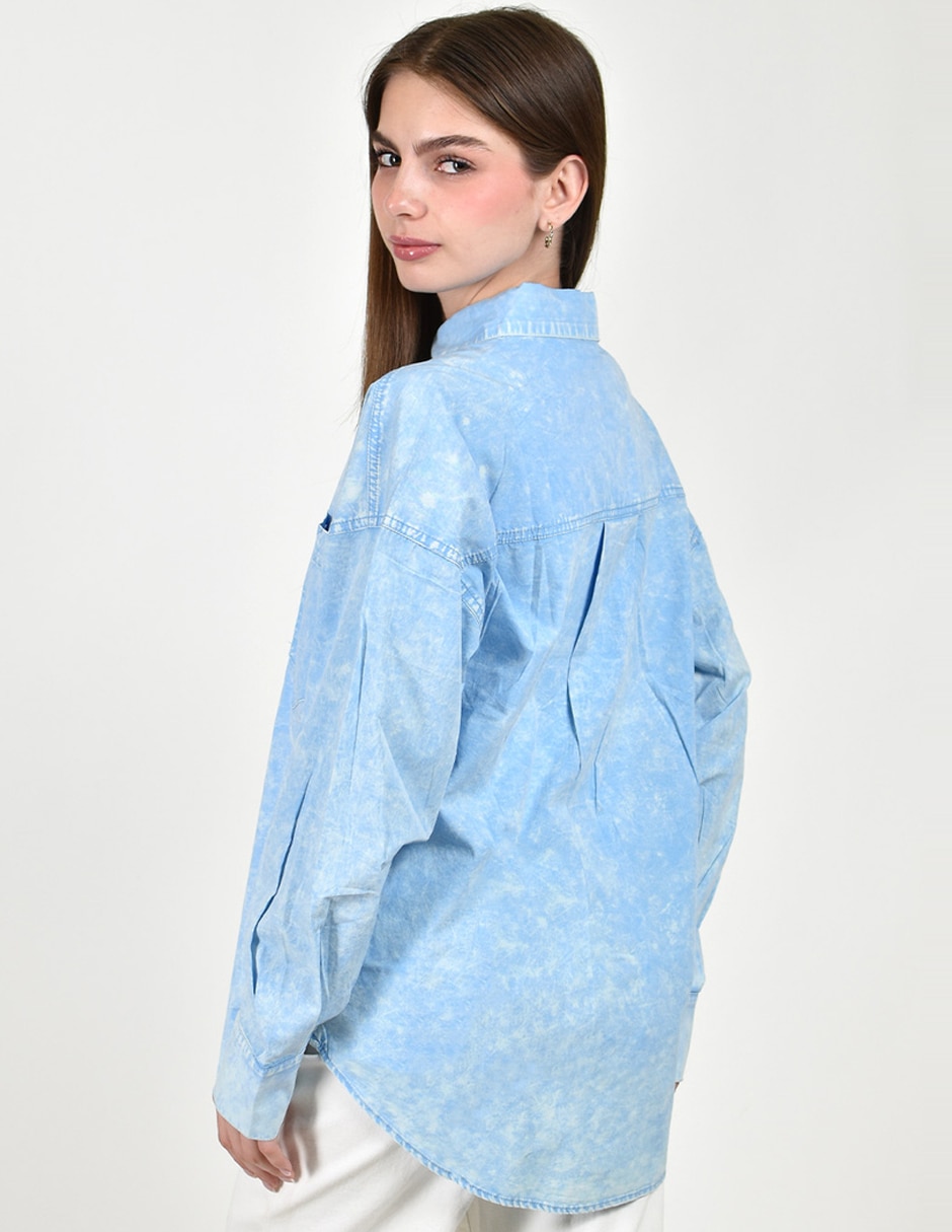 Blusa camisera roman fashion manga larga para mujer