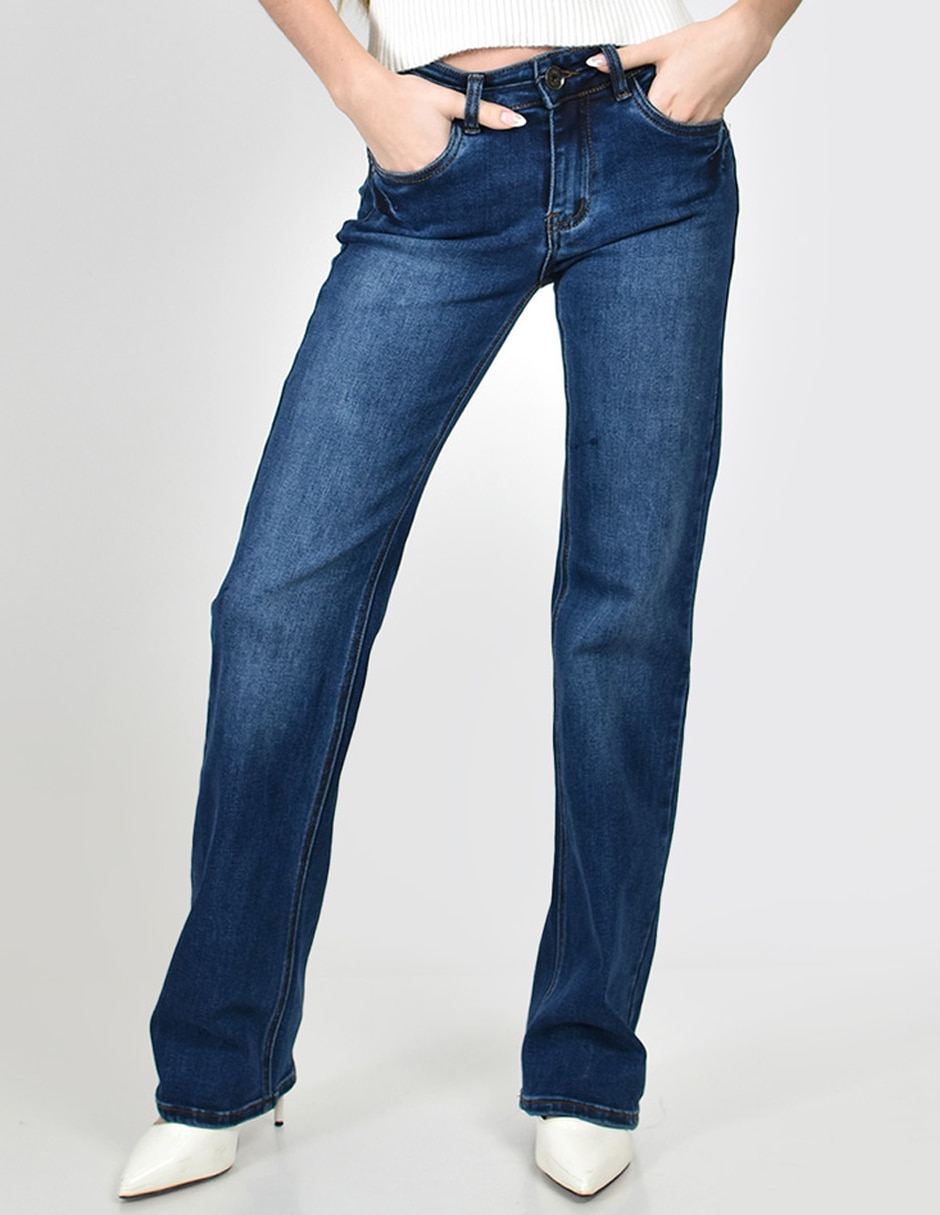 Jeans regular boot cintura roman fashion j kyr 3694 dark para mujer