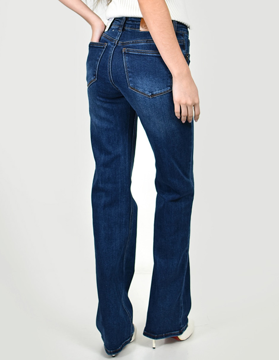 Jeans regular boot cintura roman fashion j kyr 3694 dark para mujer