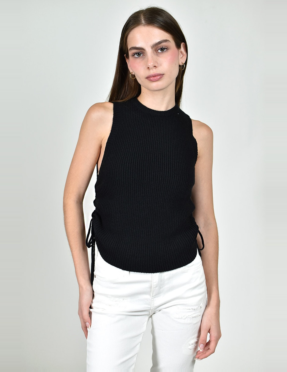 Blusa roman fashion sin manga para mujer