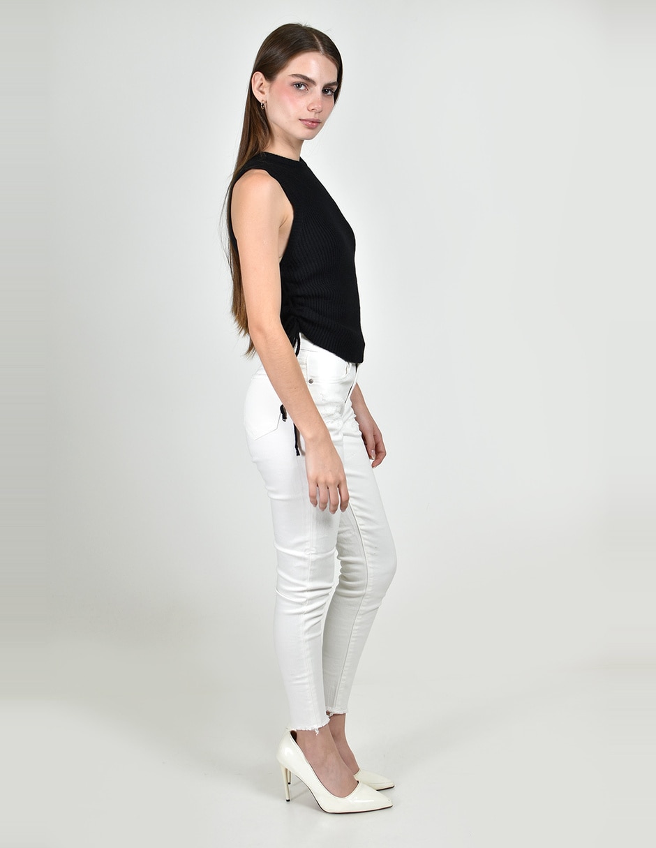 Blusa roman fashion sin manga para mujer