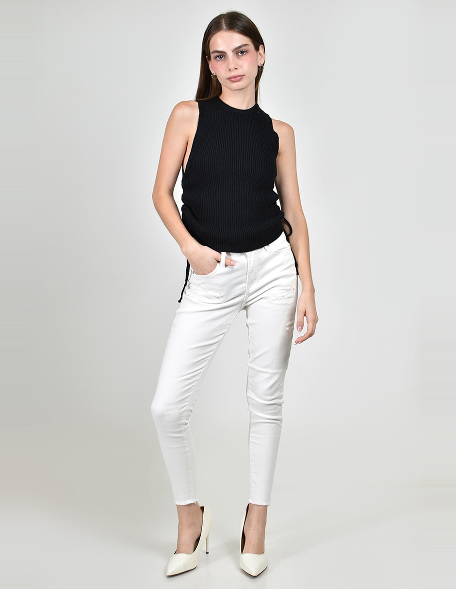 Blusa roman fashion sin manga para mujer