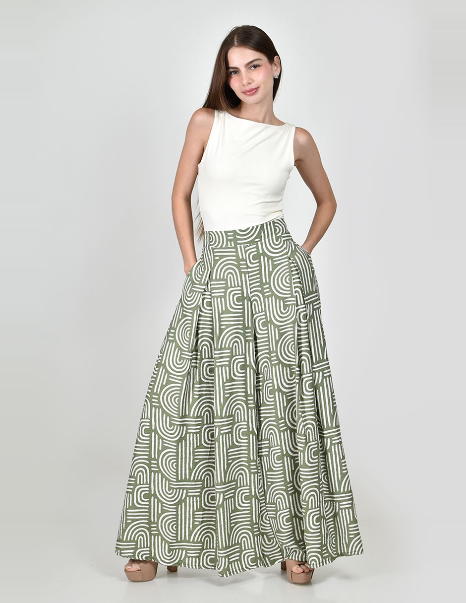 Pantalón regular roman fashion amplio para mujer