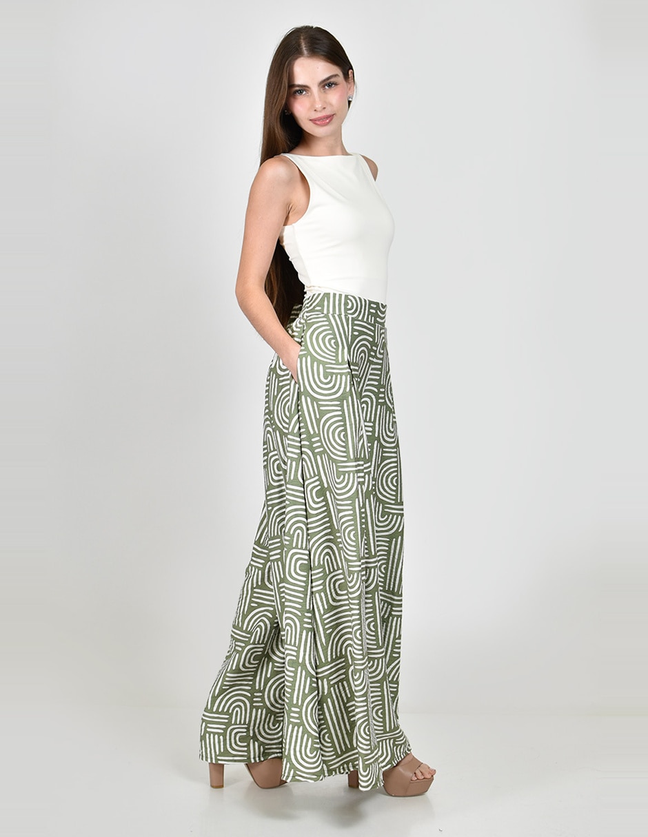 Pantalón regular roman fashion amplio para mujer