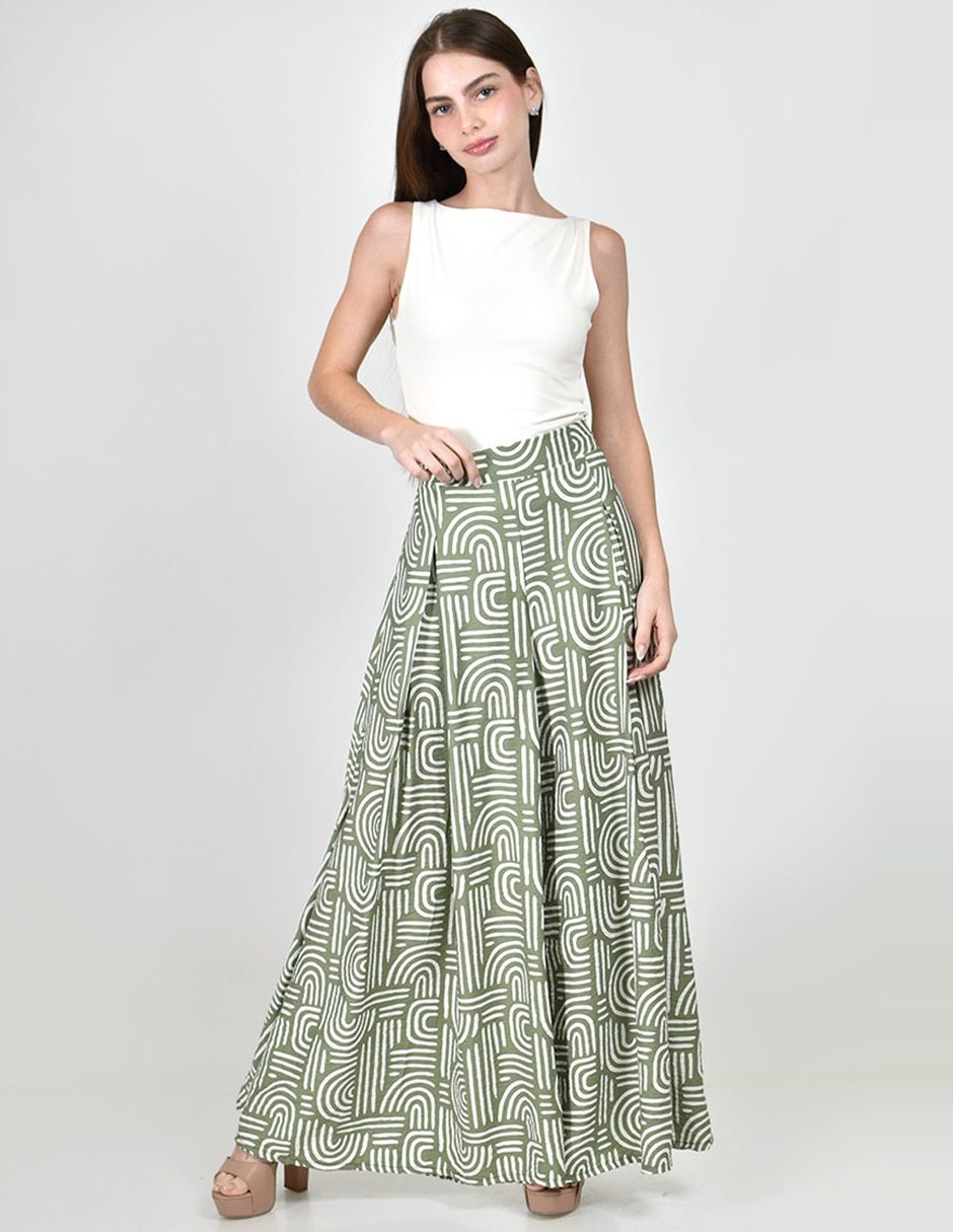 Pantalón regular roman fashion amplio para mujer