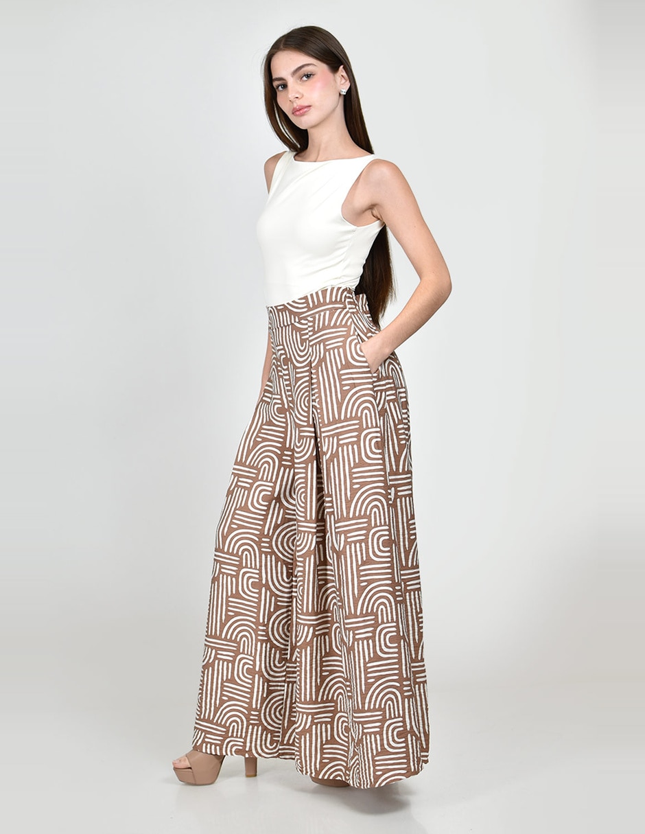 Pantalón regular roman fashion amplio para mujer