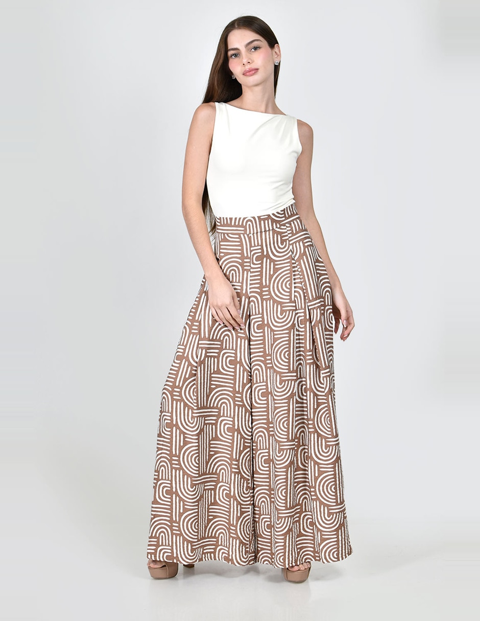 Pantalón regular roman fashion amplio para mujer