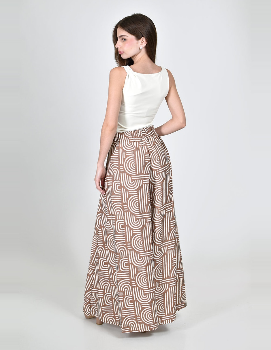 Pantalón regular roman fashion amplio para mujer