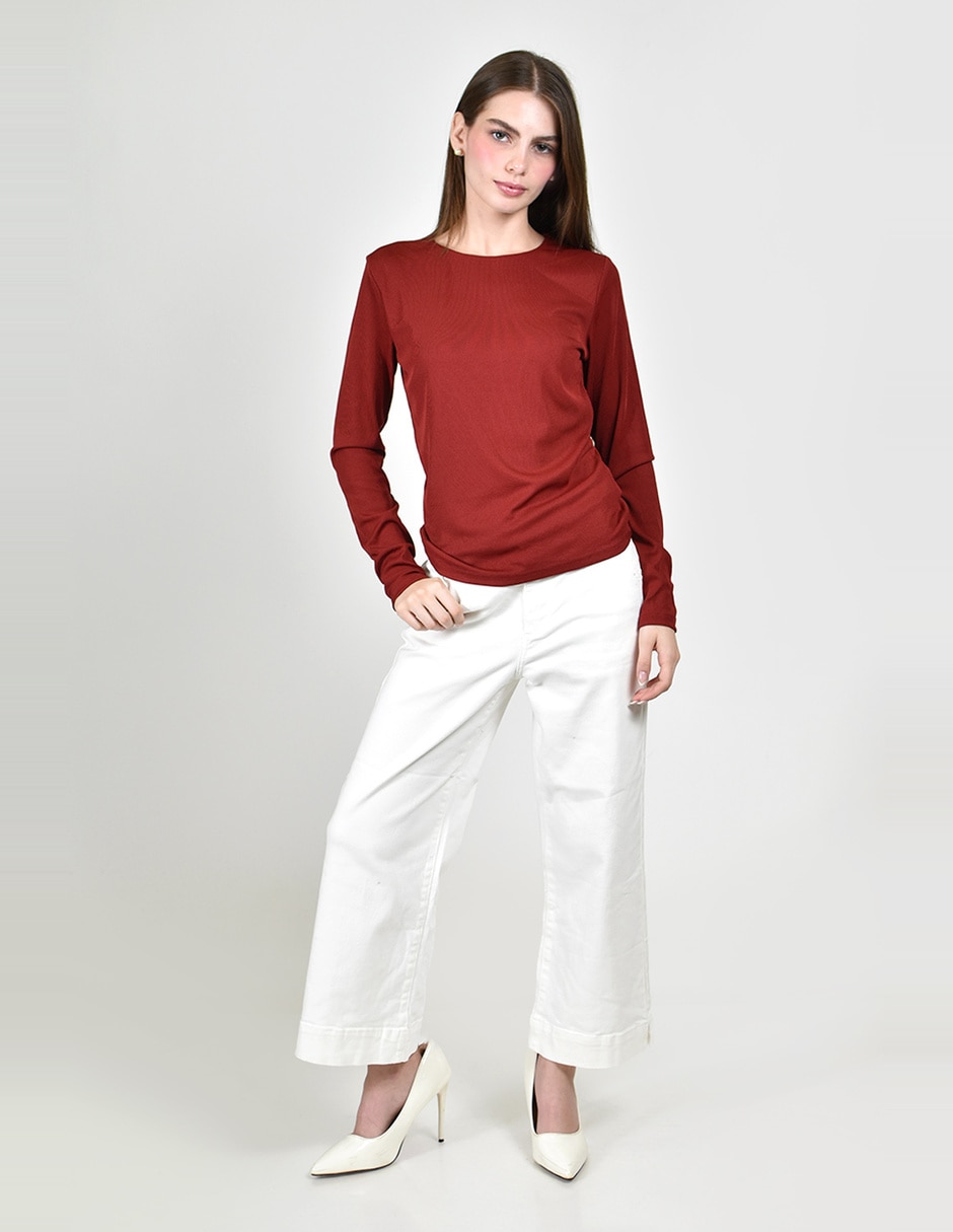 Blusa roman fashion manga larga para mujer