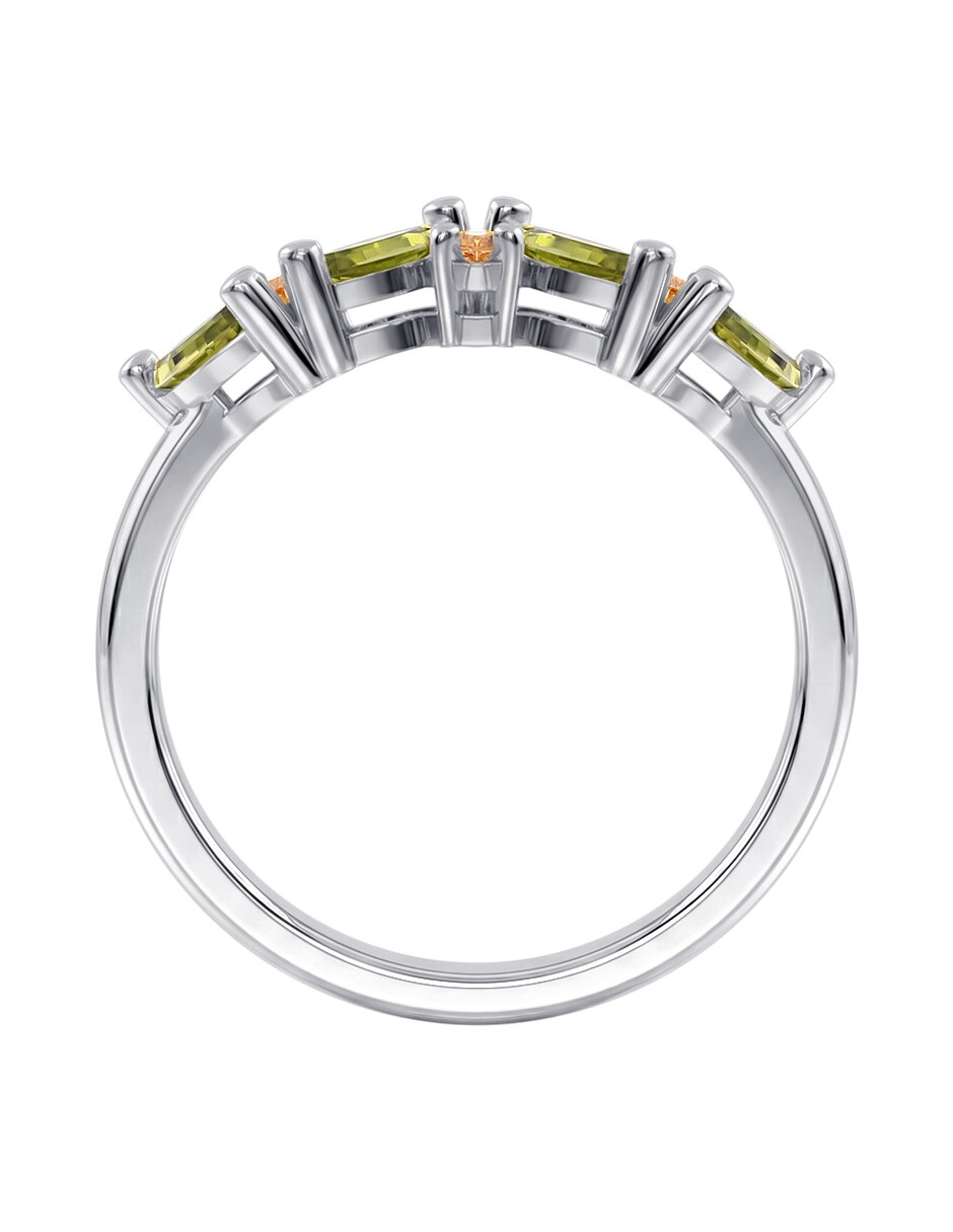 Anillo 10 k de oro zirconia brillante 2