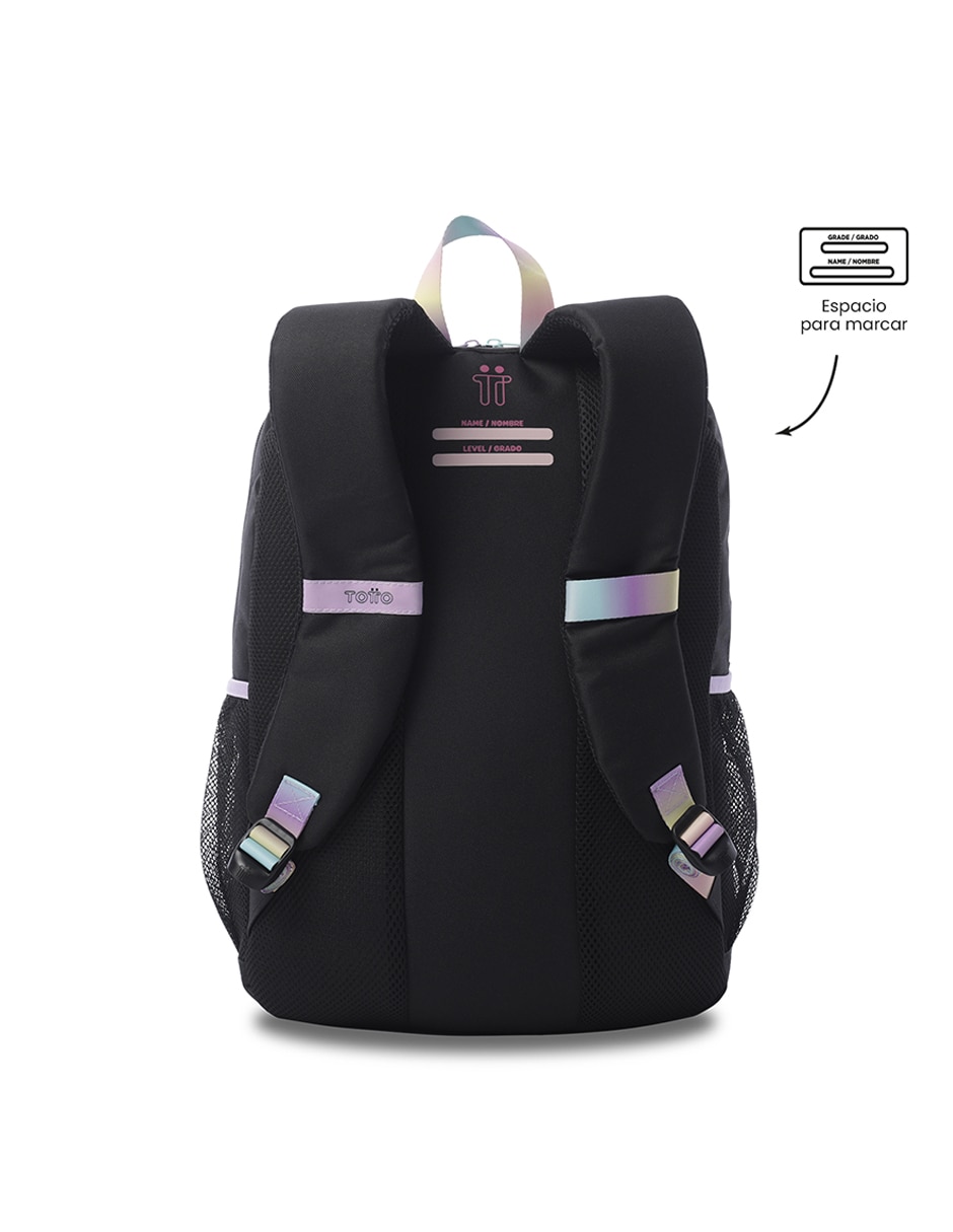 Mochila escolar Glowing Black para niña 4