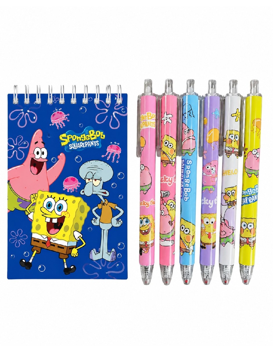 Kit de libreta Genérica Bob Esponja a rayas