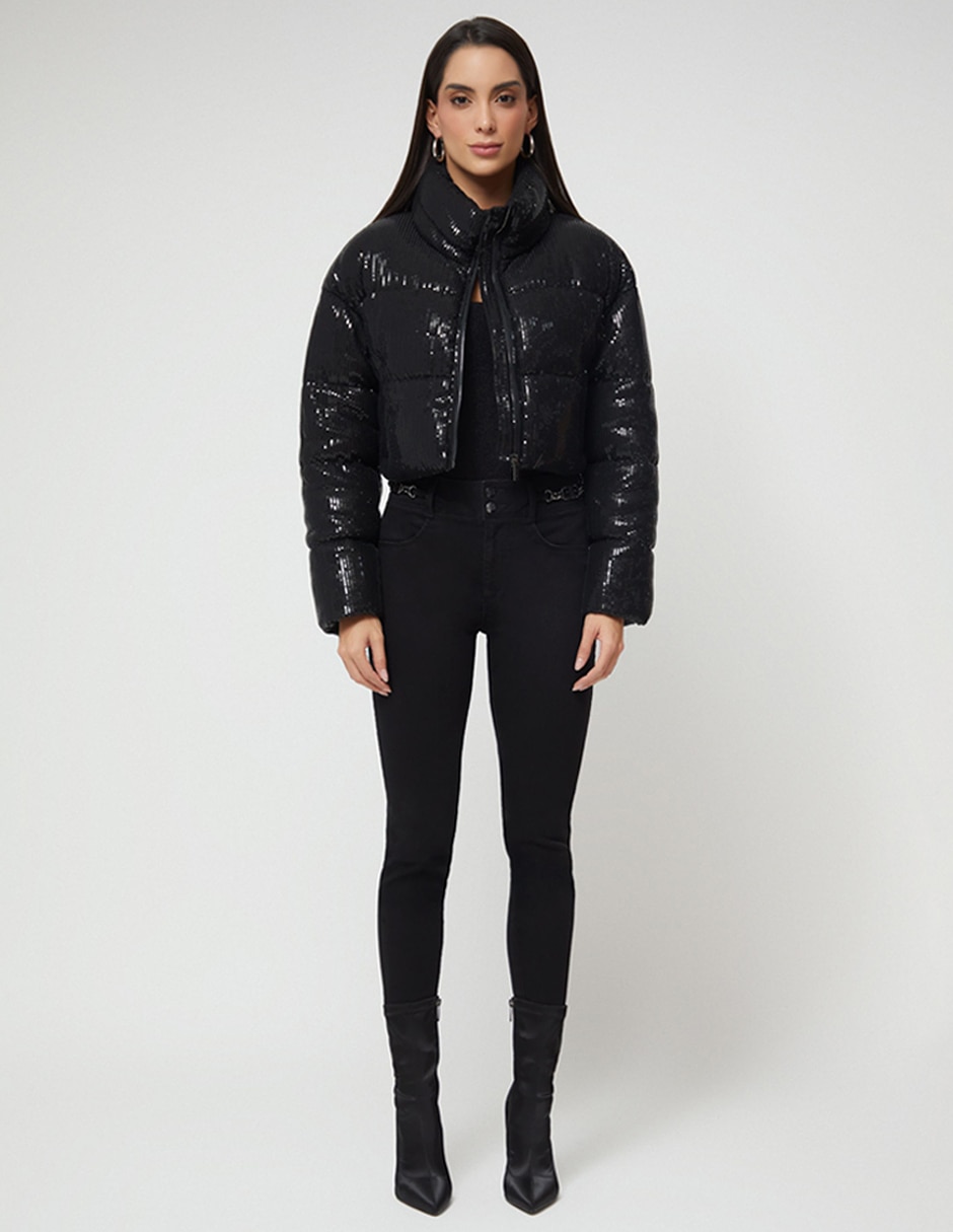 Chamarra capitonada impermeable para mujer 3