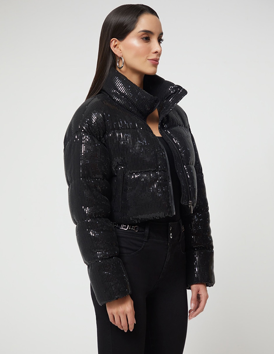 Chamarra capitonada impermeable para mujer 4