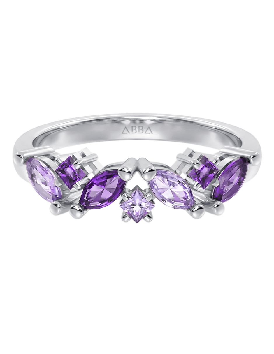 Anillo 10 K de oro zirconia brillante