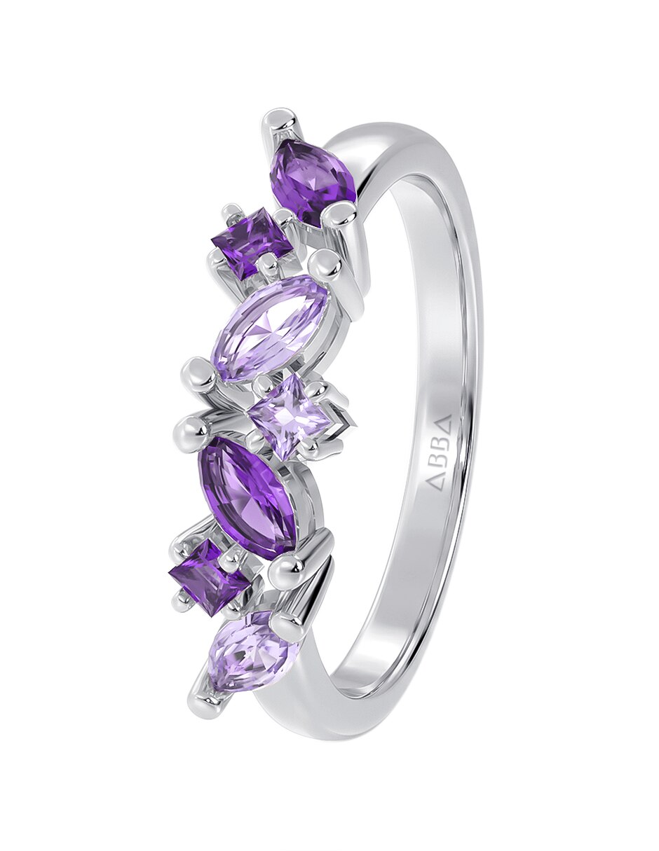 Anillo 14 K de oro zirconia brillante 5