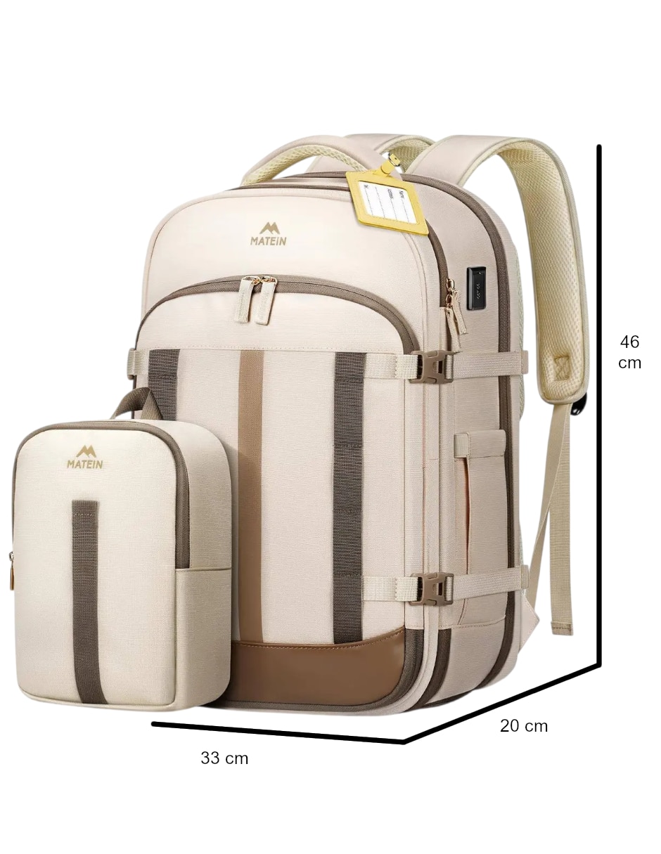 Set mochila con portalaptop impermeable para mujer 5