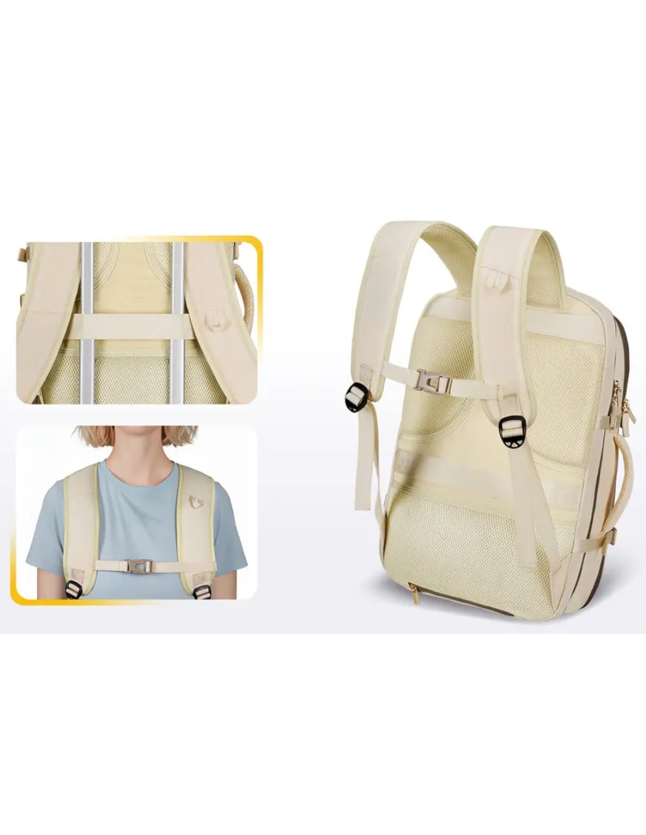Set mochila con portalaptop impermeable para mujer 2