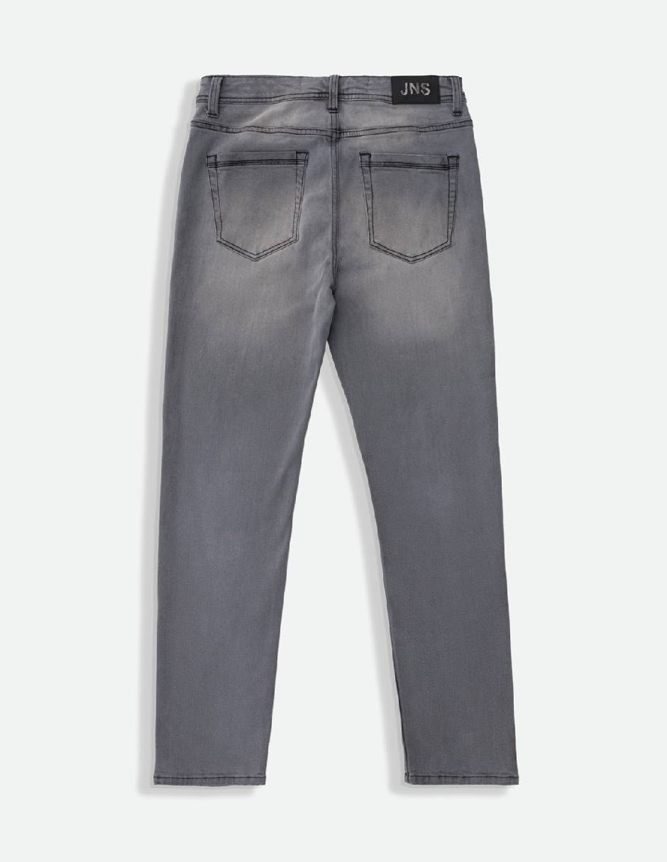 Jeans regular slim lavado desgastado para hombre 2