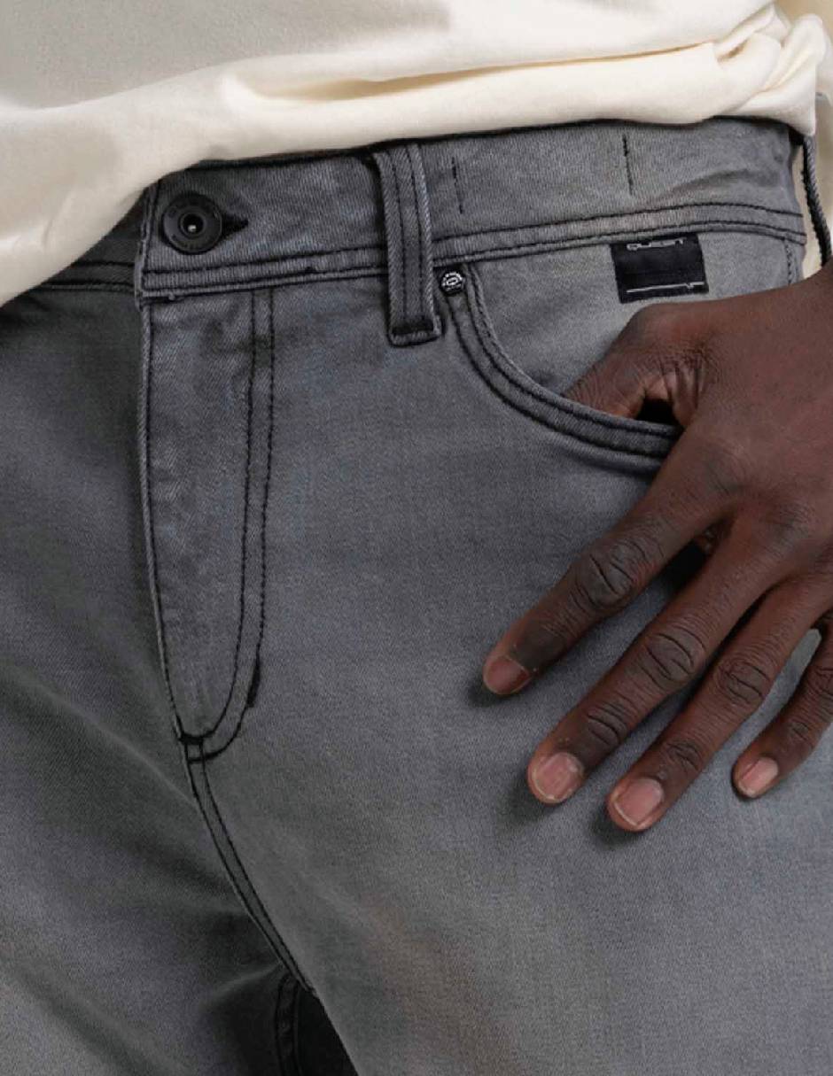 Jeans regular slim lavado desgastado para hombre 3