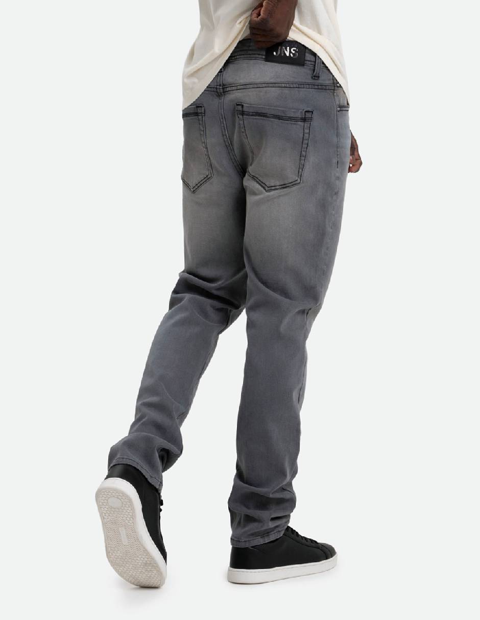 Jeans regular slim lavado desgastado para hombre 5