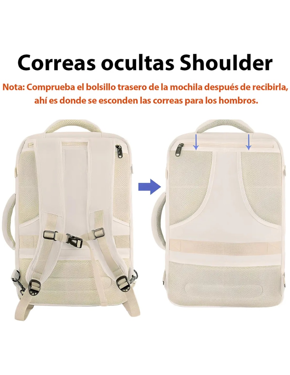 Mochila para viaje impermeable unisex 2