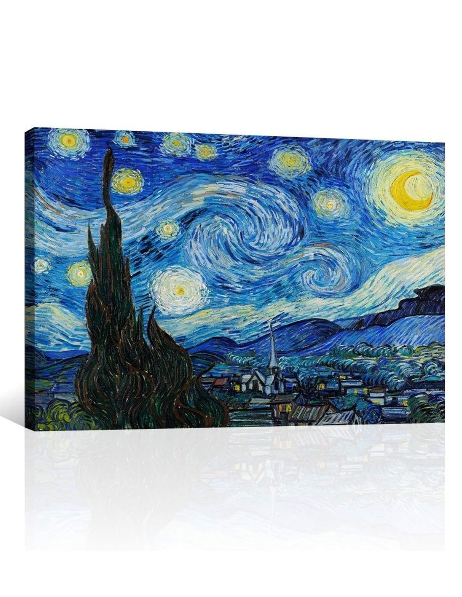 Cuadro Noche Estrellada por Vincent Van Gogh técnica impresión Cuadro Noche Estrellada por Vincent Van Gogh técnica impresión