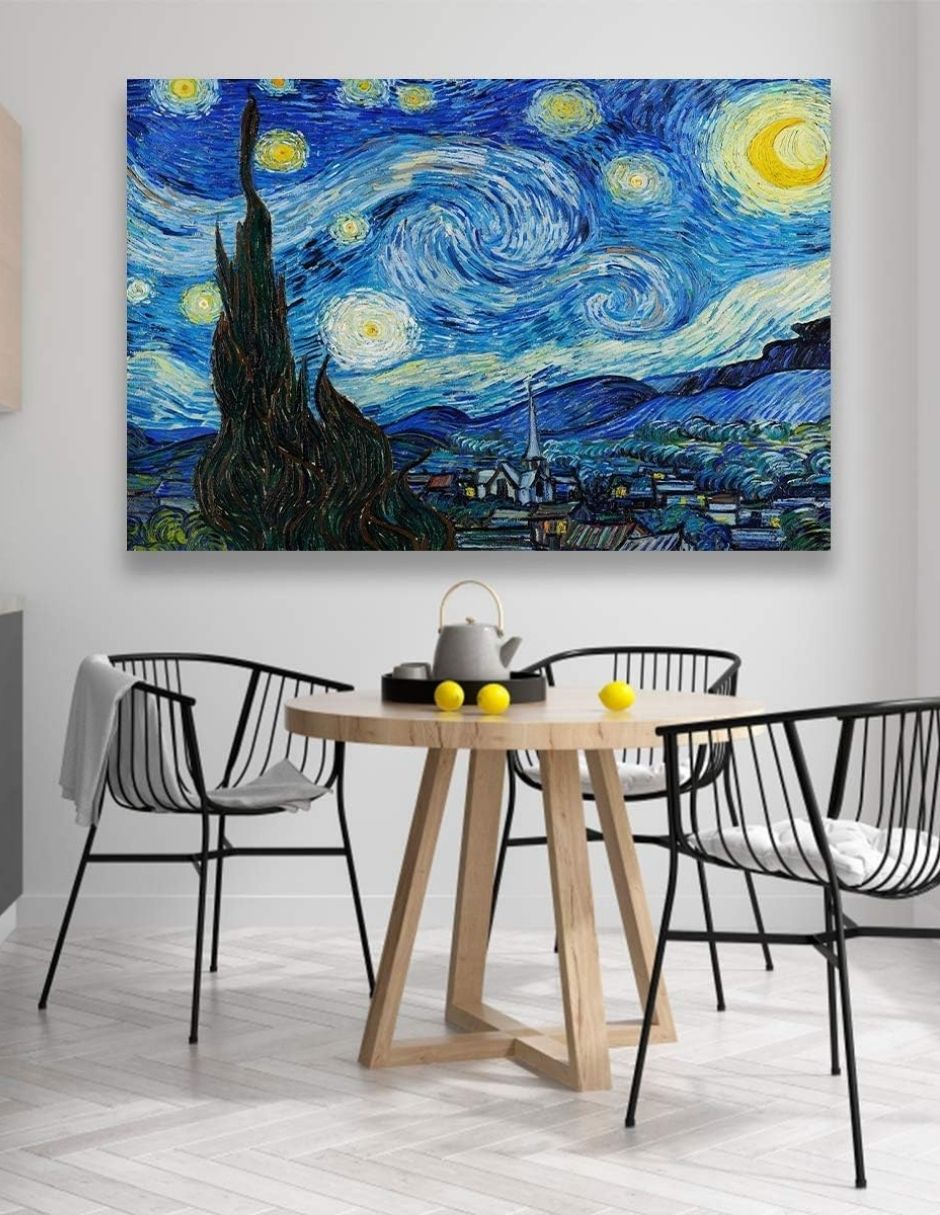 Cuadro Noche Estrellada por Vincent Van Gogh técnica impresión 2