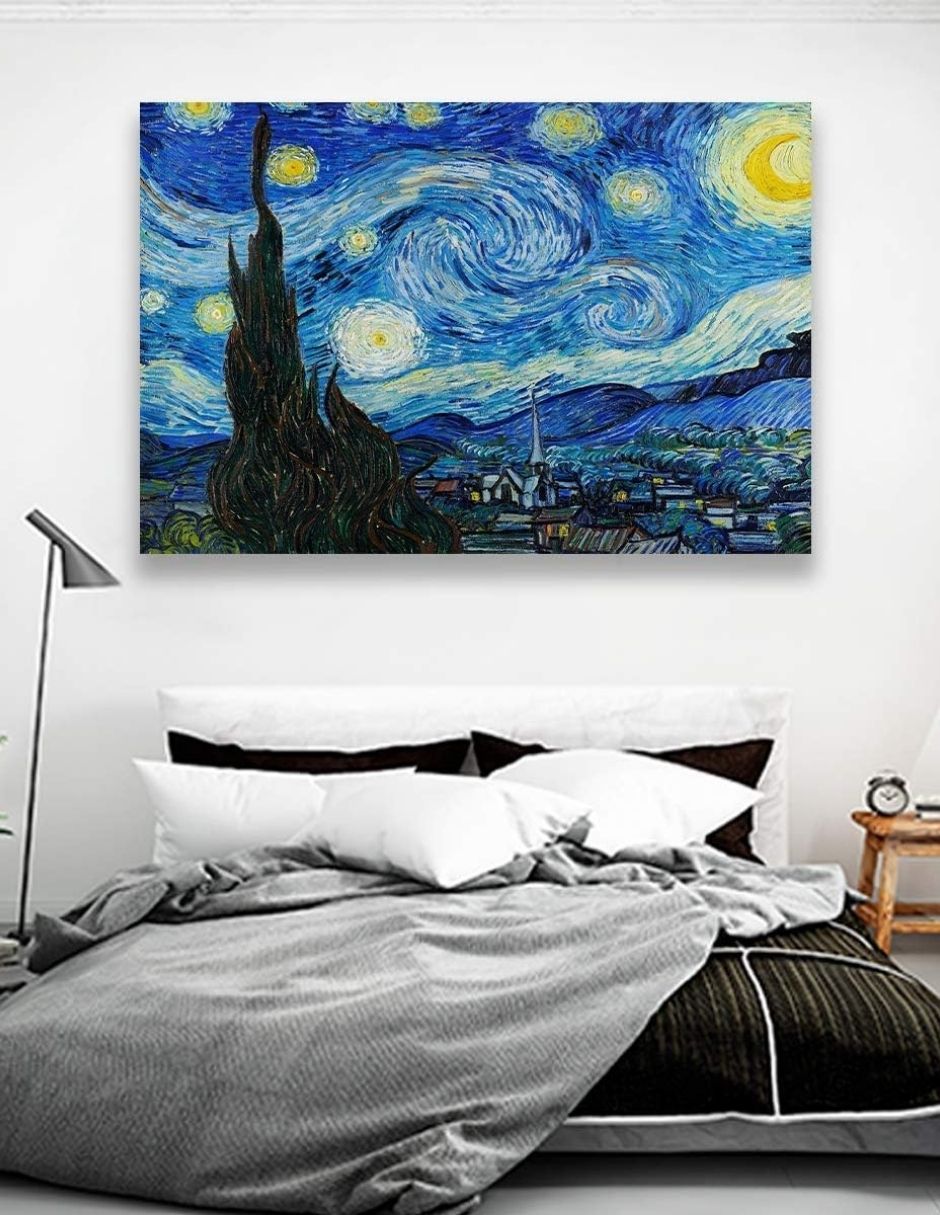 Cuadro Noche Estrellada por Vincent Van Gogh técnica impresión 3