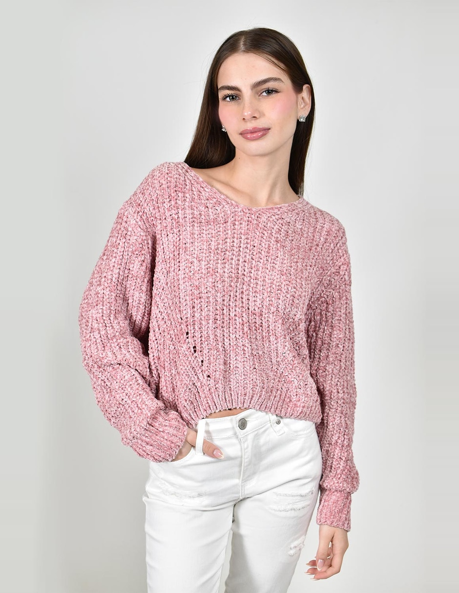 Suéter cuello v para mujer