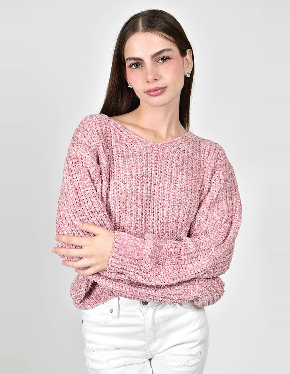 Suéter cuello v para mujer 4