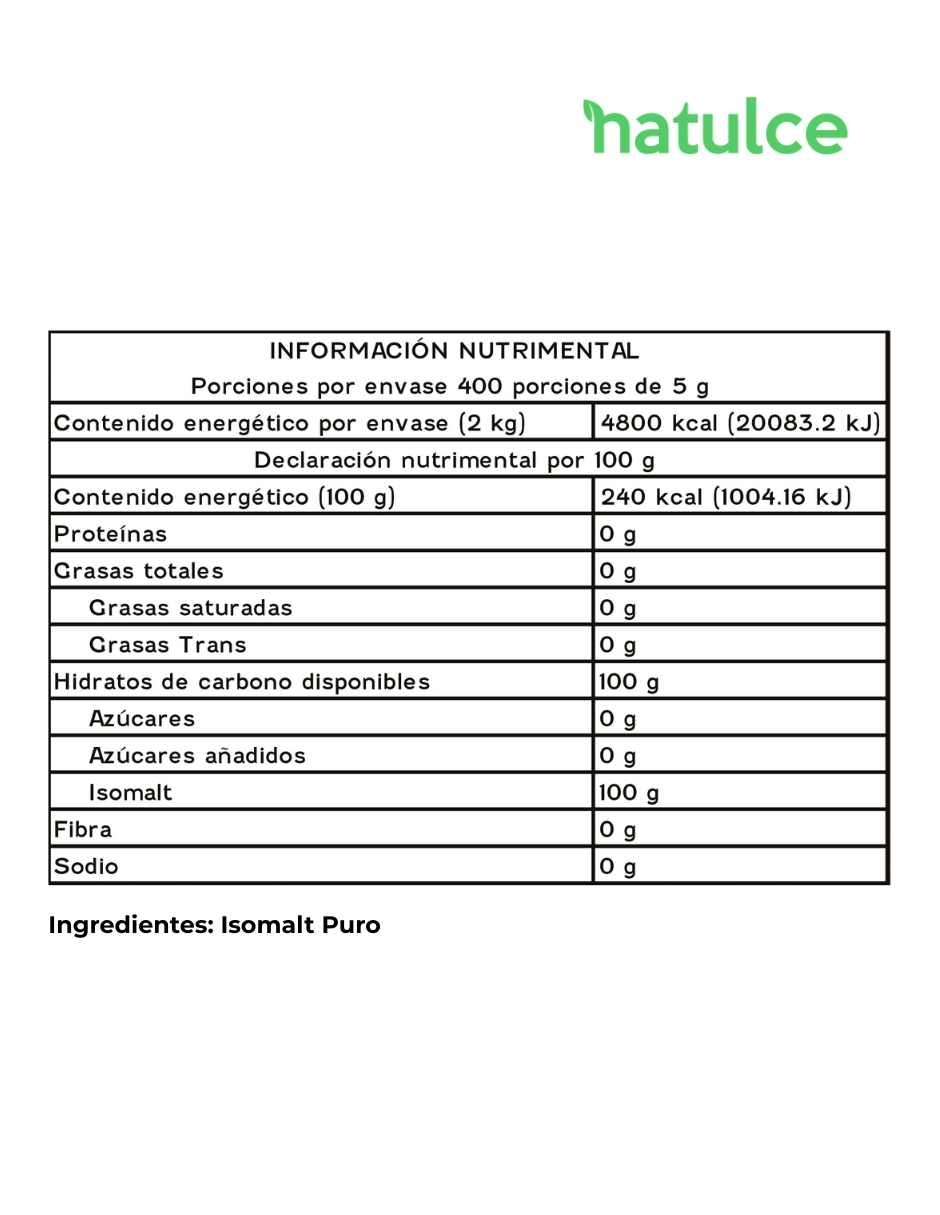 Endulzante de Natural de Isomalt 3